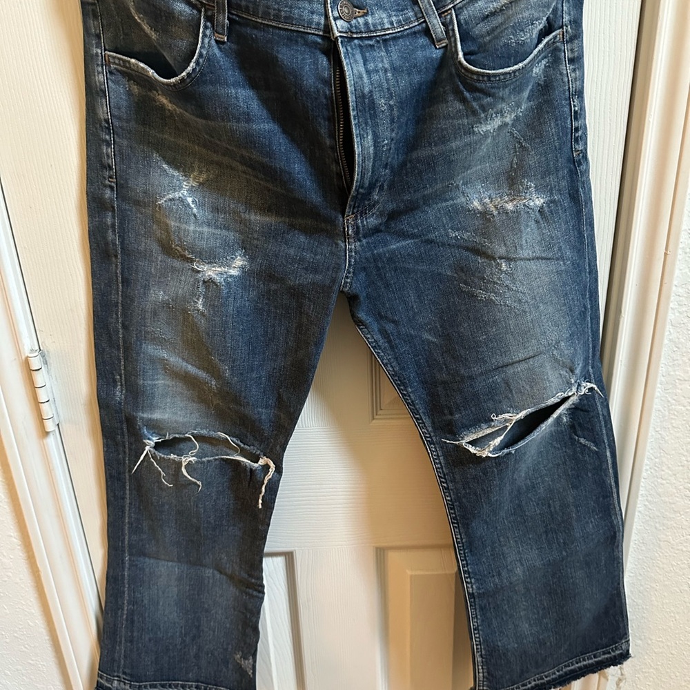 Citizen of Humanity Womens Distressed Blue Jeans